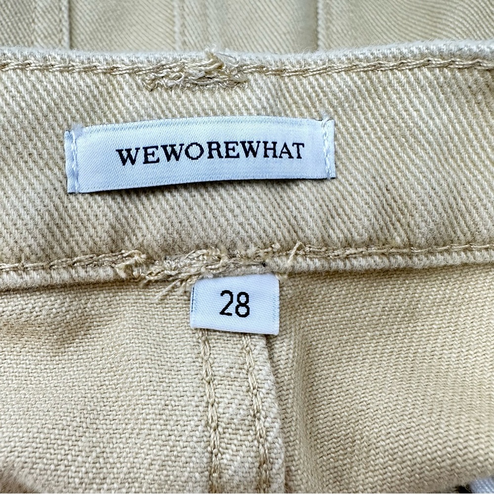 Revolve WeWoreWhat Utility Pants Khaki Size 28 - Picture 5 of 7